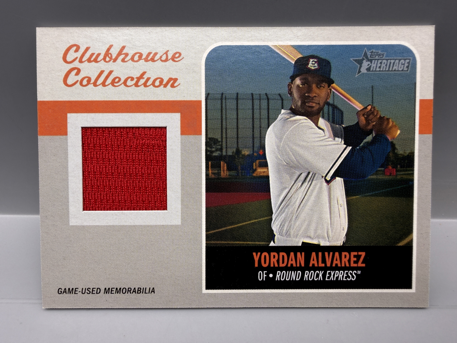 2019 Topps Heritage Minor League Yordan Alvarez Clubhouse Collection Game Used Relic RC/Prospect