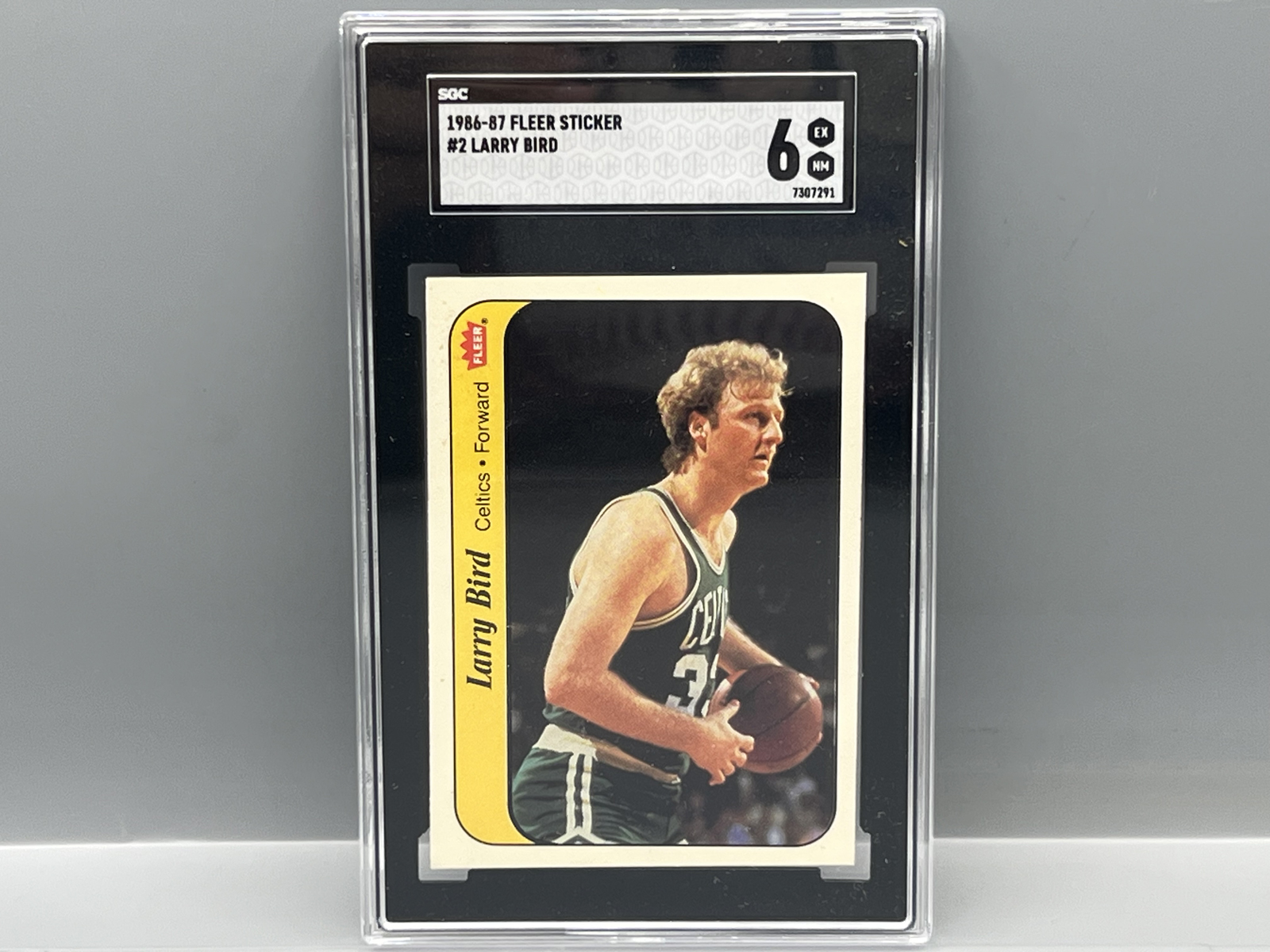 1986-87 Fleer Larry Bird Sticker #2 SGC EX-NM 6