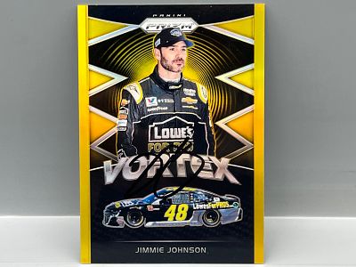 2018 Panini Prizm Racing Jimmie Johnson Vortex Gold Prizm #05/10 - In Person Auto - No COA