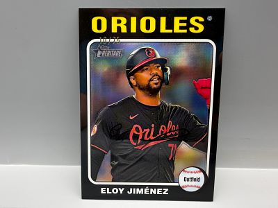 2024 Topps Heritage Eloy Jimenez Black Chrome Refractor #10/75