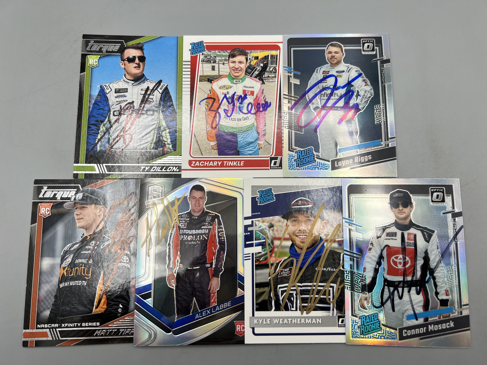 (7) Nascar Racing Pack Pulled Auto Cards