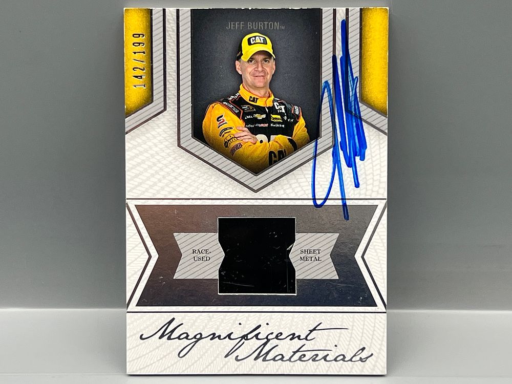2013 Press Pass Racing Jeff Burton Magnificent Material Race Used Sheet Metal Patch #/199 - In 