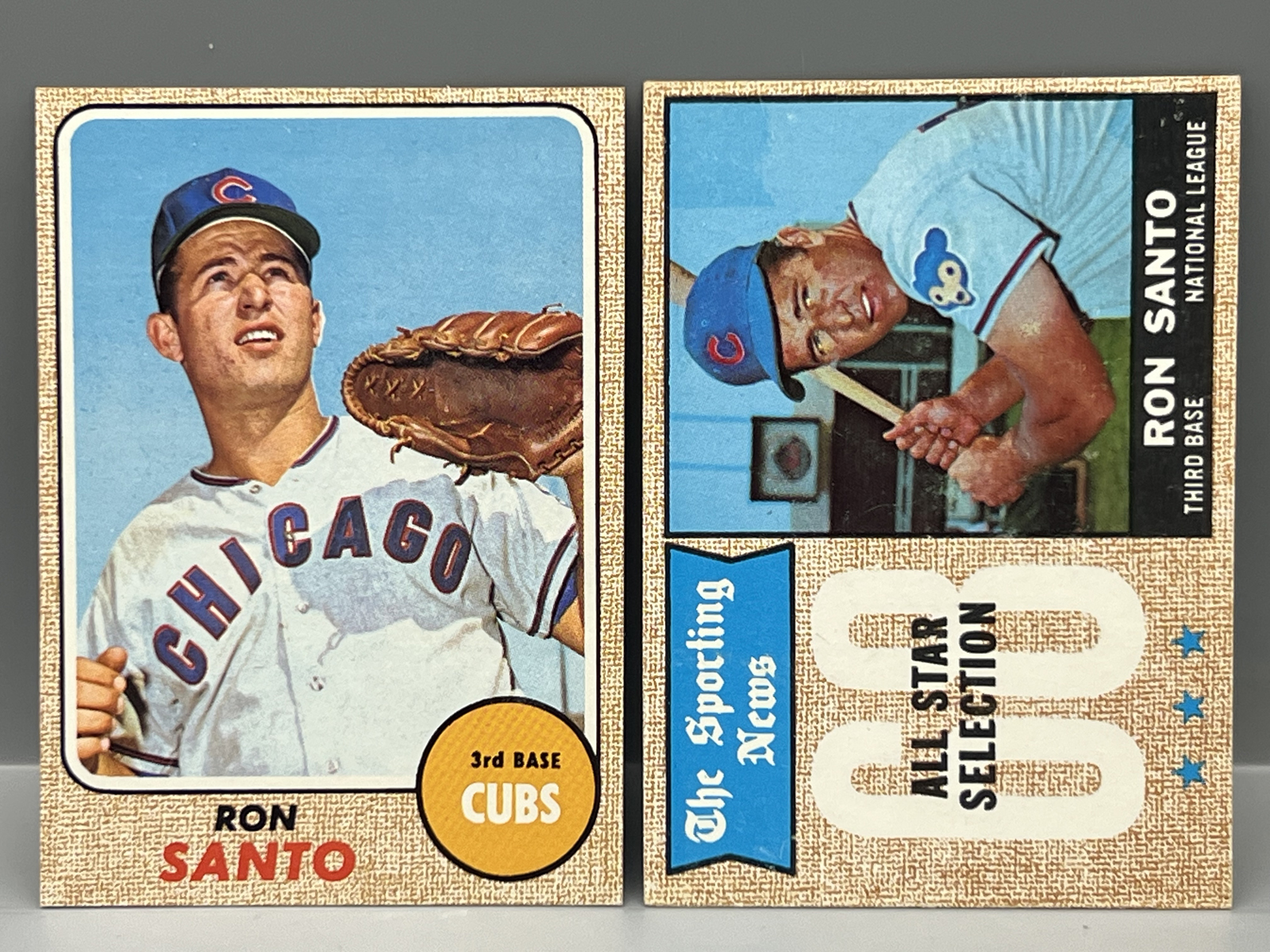 1968 Topps Ron Santo #235 & All Star #366