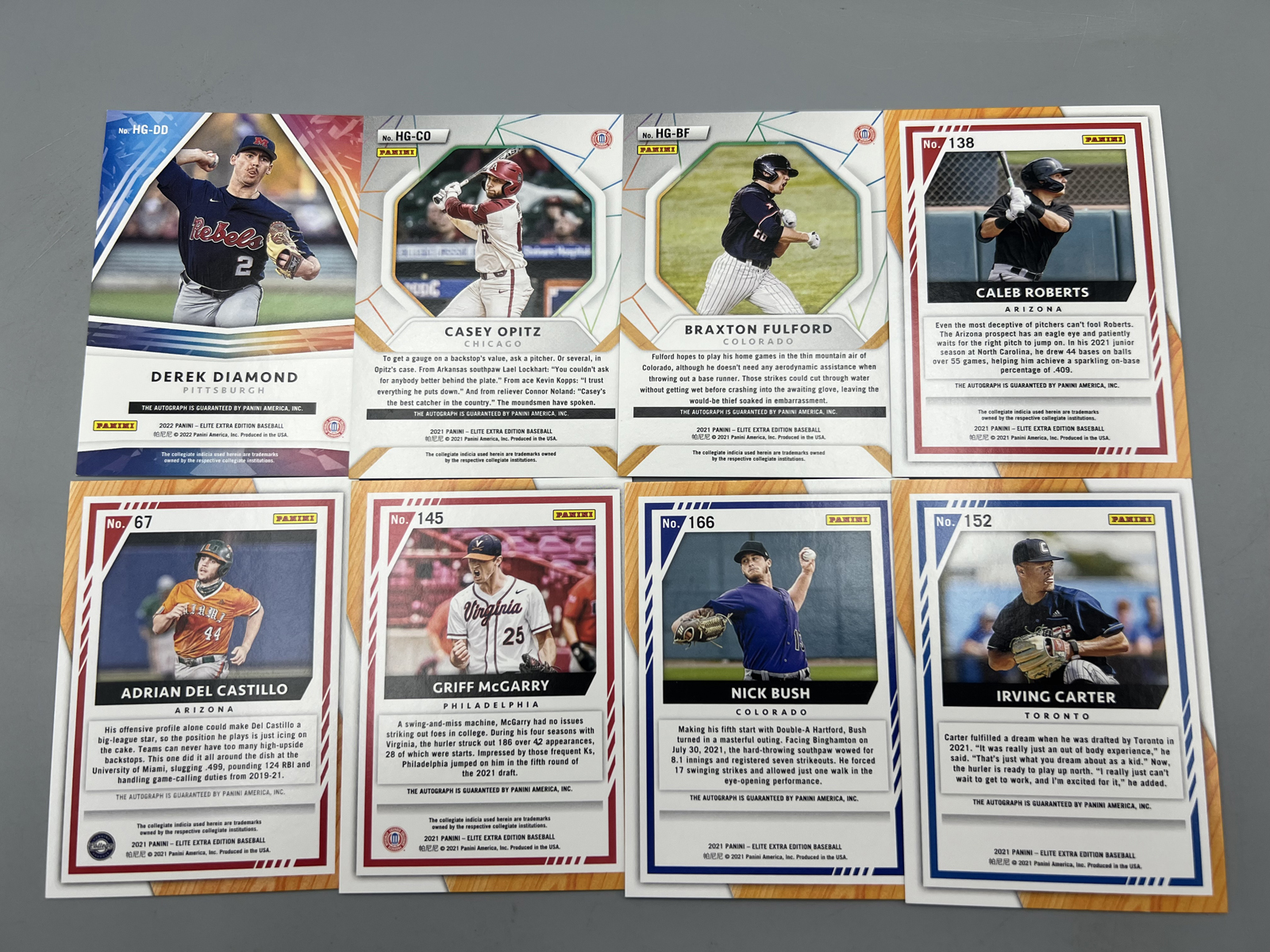 (8) Assorted Pack Pulled Baseball Autos - RCs/Prospects