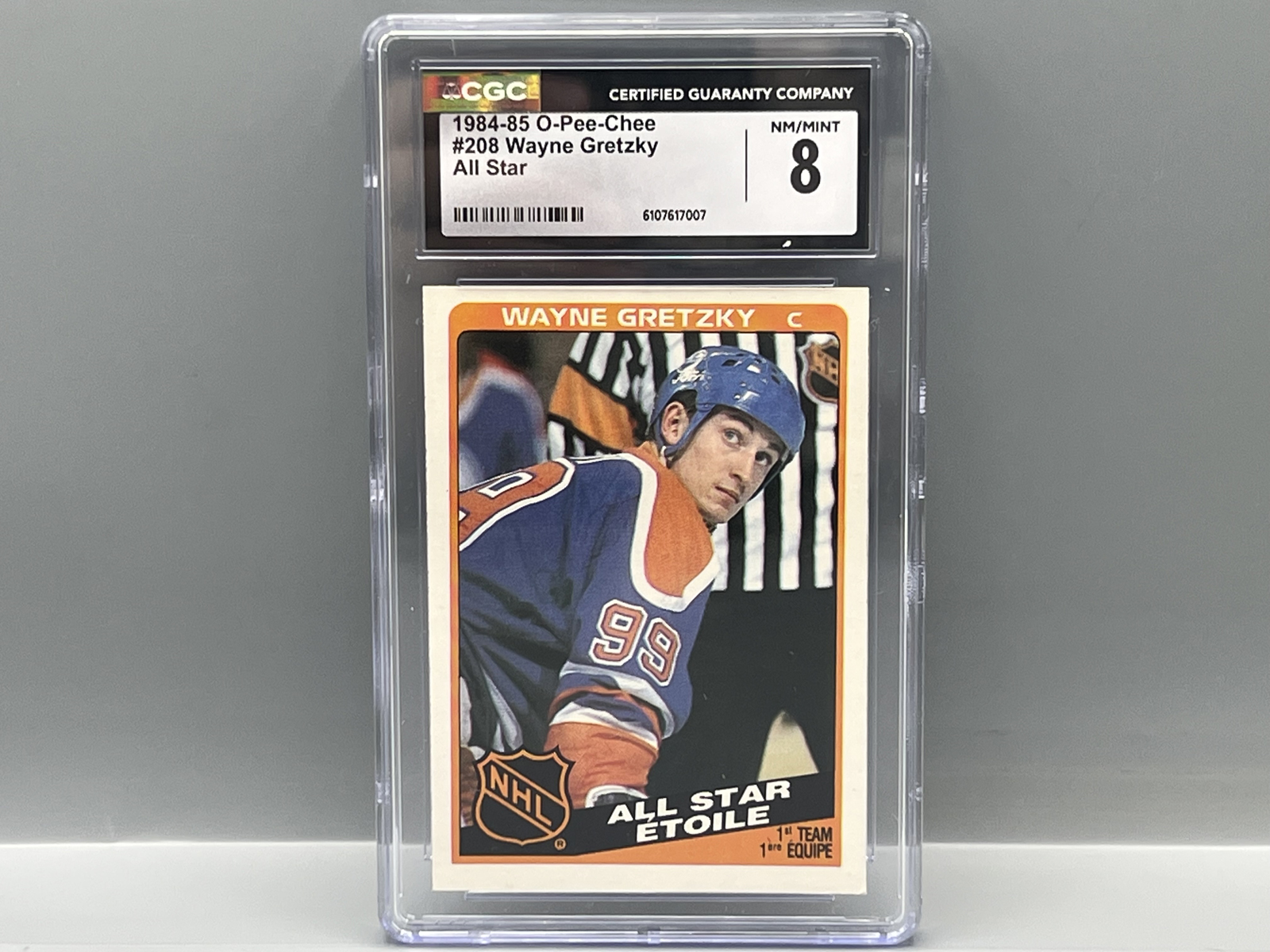1984-85 O-Pee-Chee Wayne Gretzky All Star #208 CGC NM-MT 8
