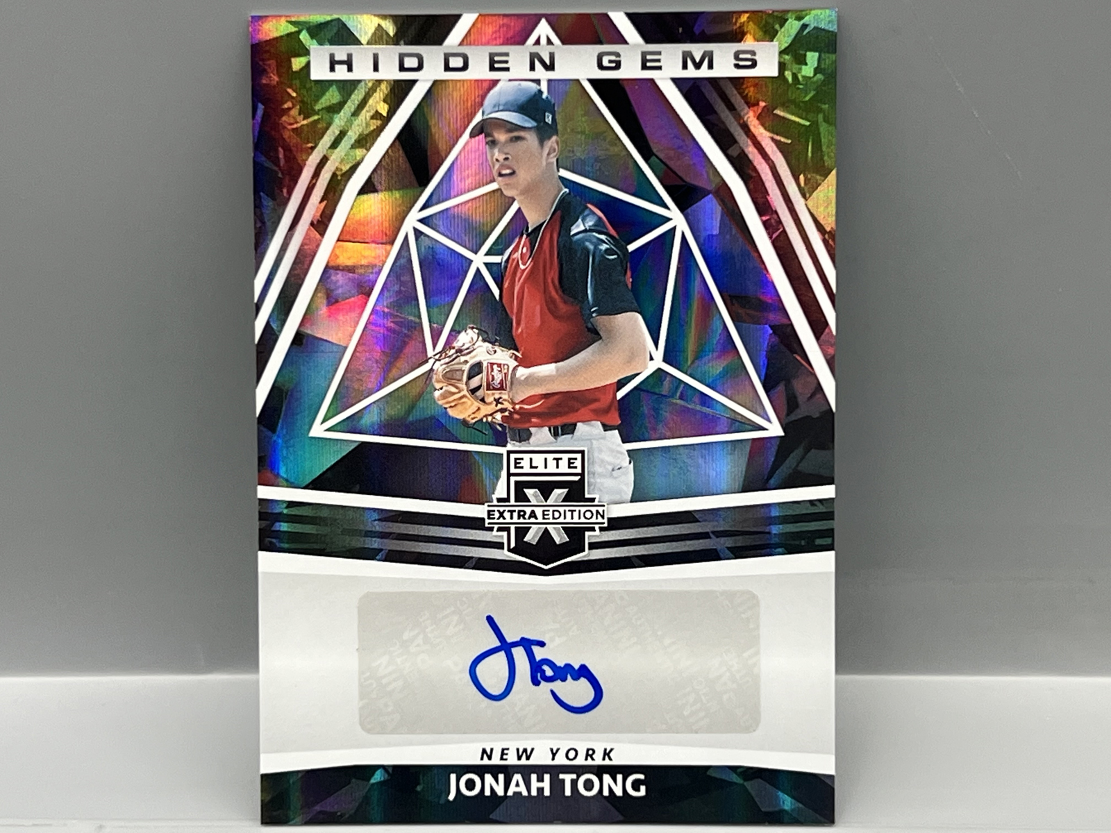 2022 Panini Elite Extra Edition Jonah Tong Hidden Gems Prospect/RC Auto #HG-JT