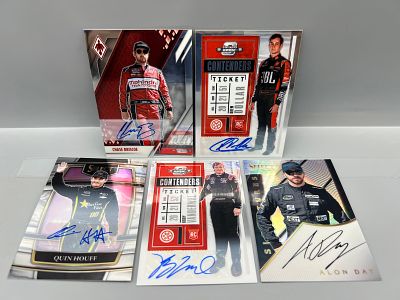 (5) Nascar Racing Pack Pulled Auto Cards - Chase Briscoe