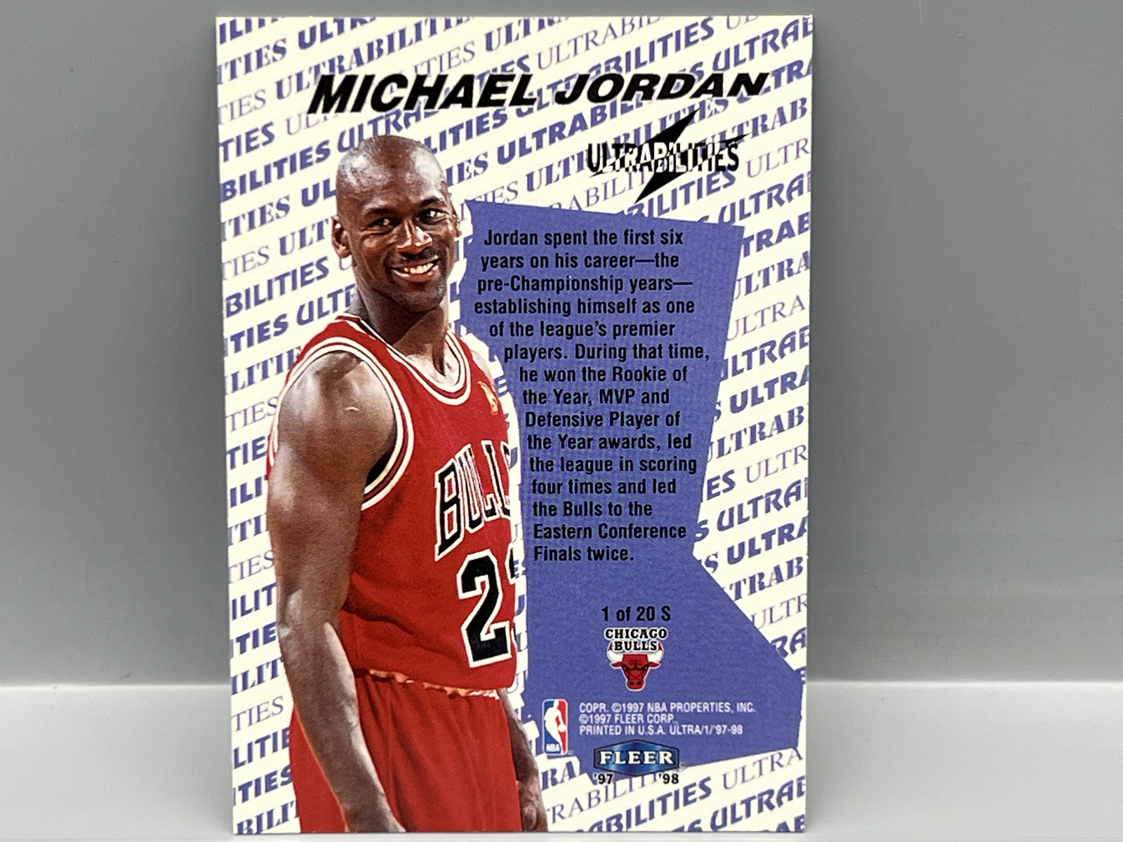 1997-98 Fleer Ultra Michael Jordan Ultrabilities Starter Insert #1S
