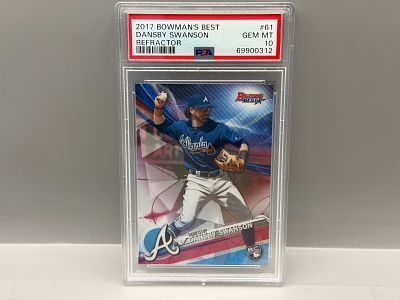 2017 Bowman's Best Dansby Swanson Refractor RC #61 PSA Gem Mint 10