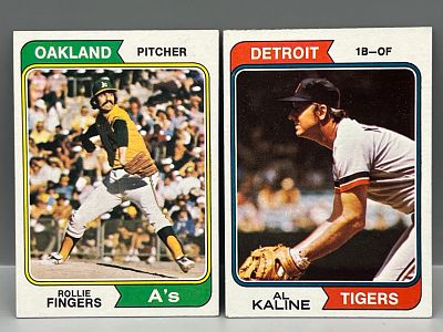 1974 Topps Rollie Fingers #212 & Al Kaline #215