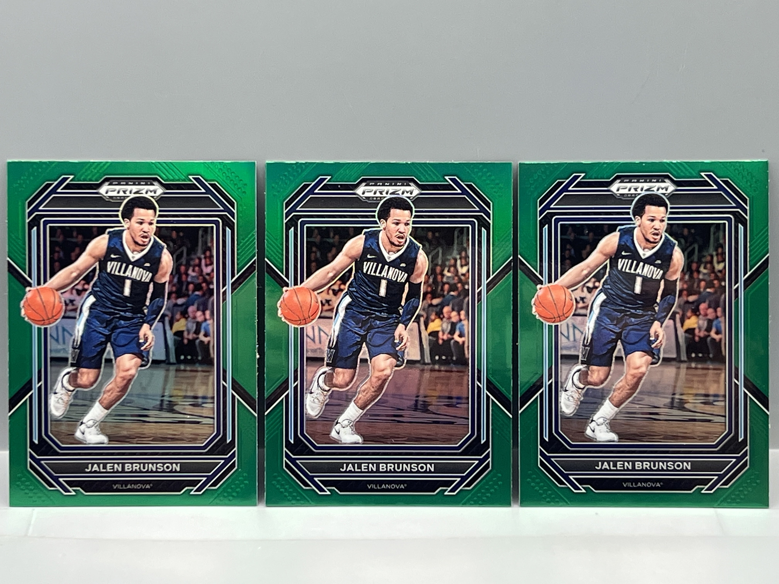 (3) 2023 Panini Prizm Draft Picks Jalen Brunson Green Prizm #87