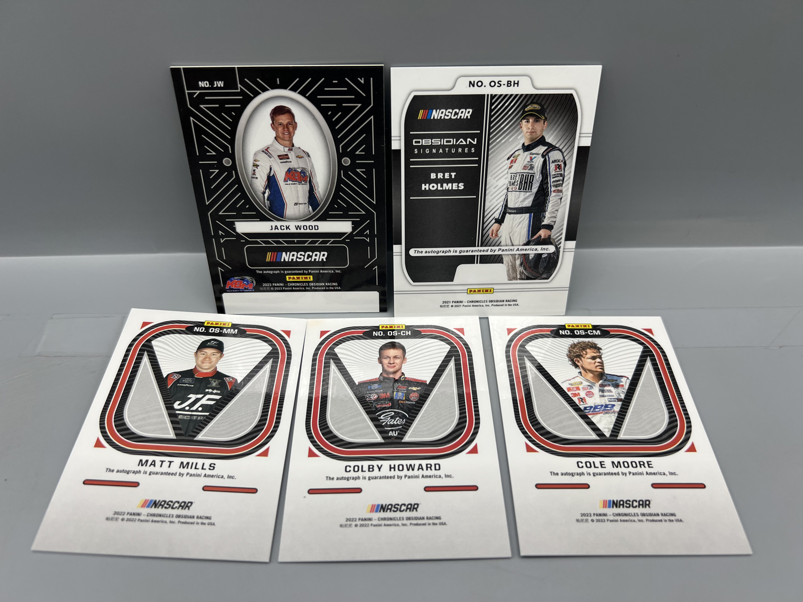 (5) Nascar Racing Pack Pulled Auto Cards