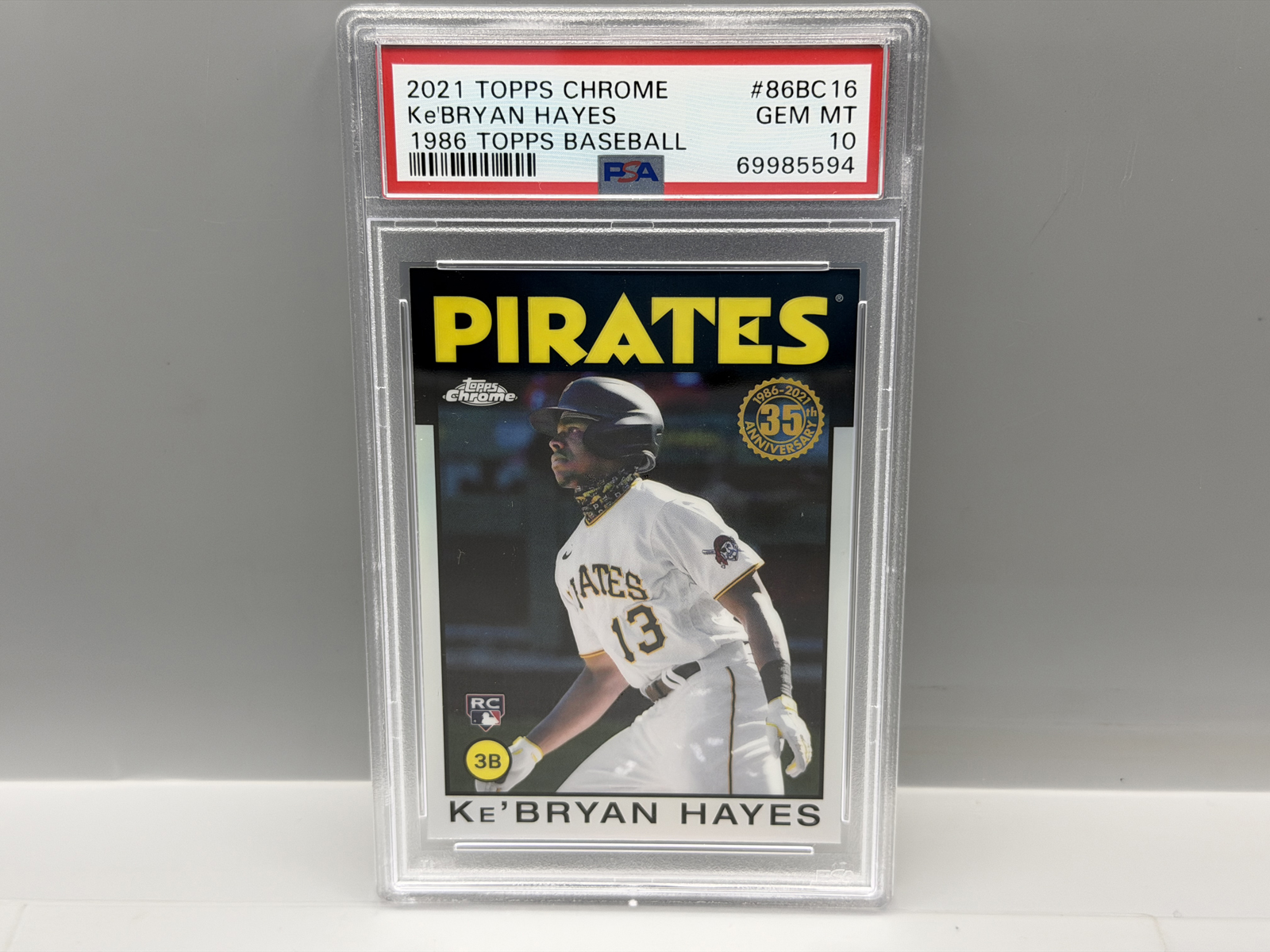 2021 Topps Chrome Ke'Bryan Hayes 1986 Topps RC PSA Gem Mint 10