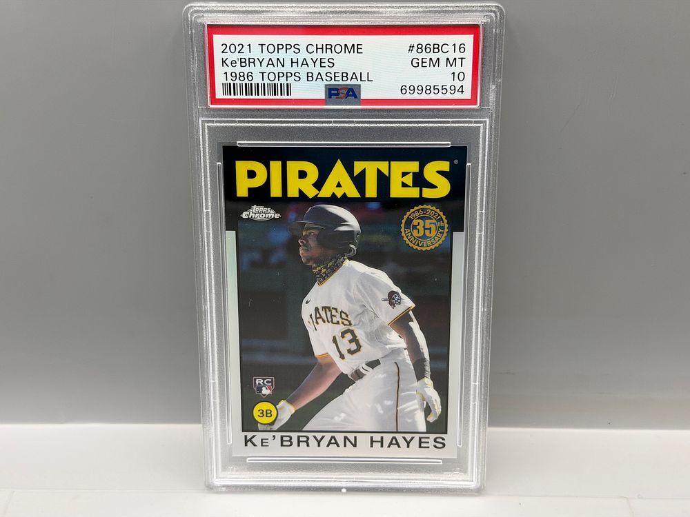 2021 Topps Chrome Ke'Bryan Hayes 1986 Topps RC PSA Gem Mint 10