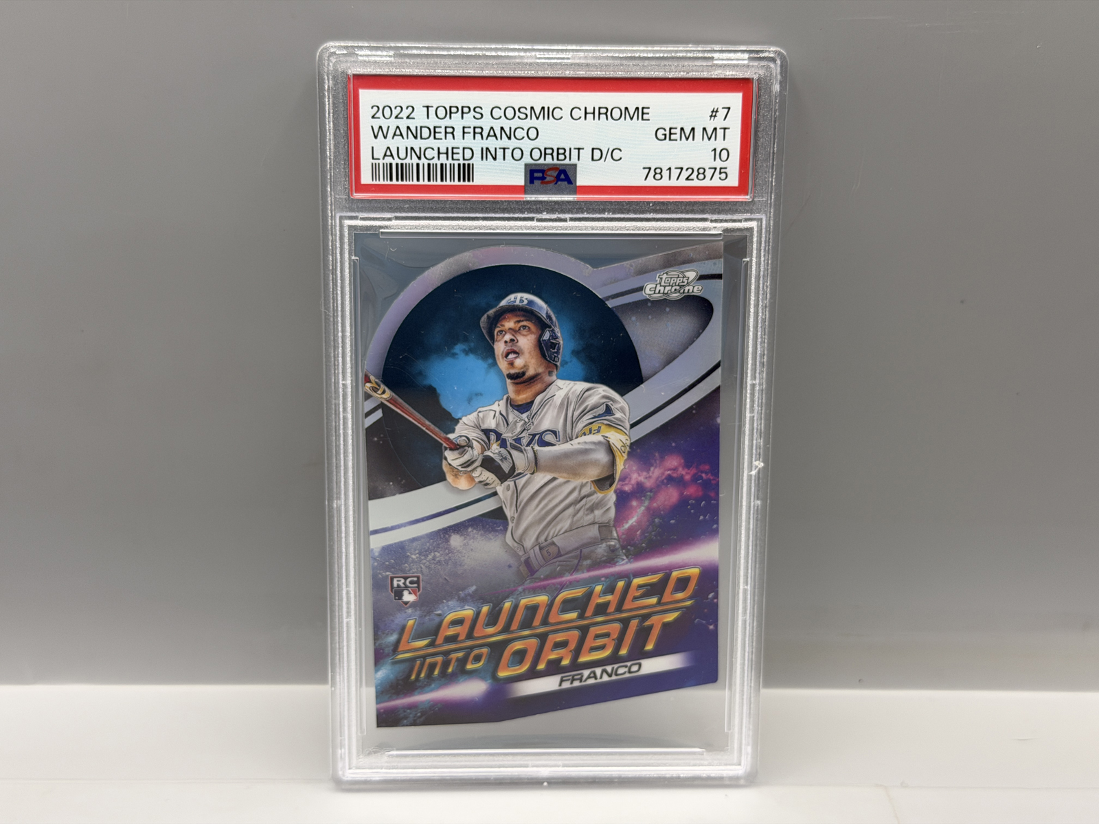 2022 Topps Cosmic Chrome Wander Franco Launched Into Orbit Die Cut Insert RC #7 PSA Gem Mint 10