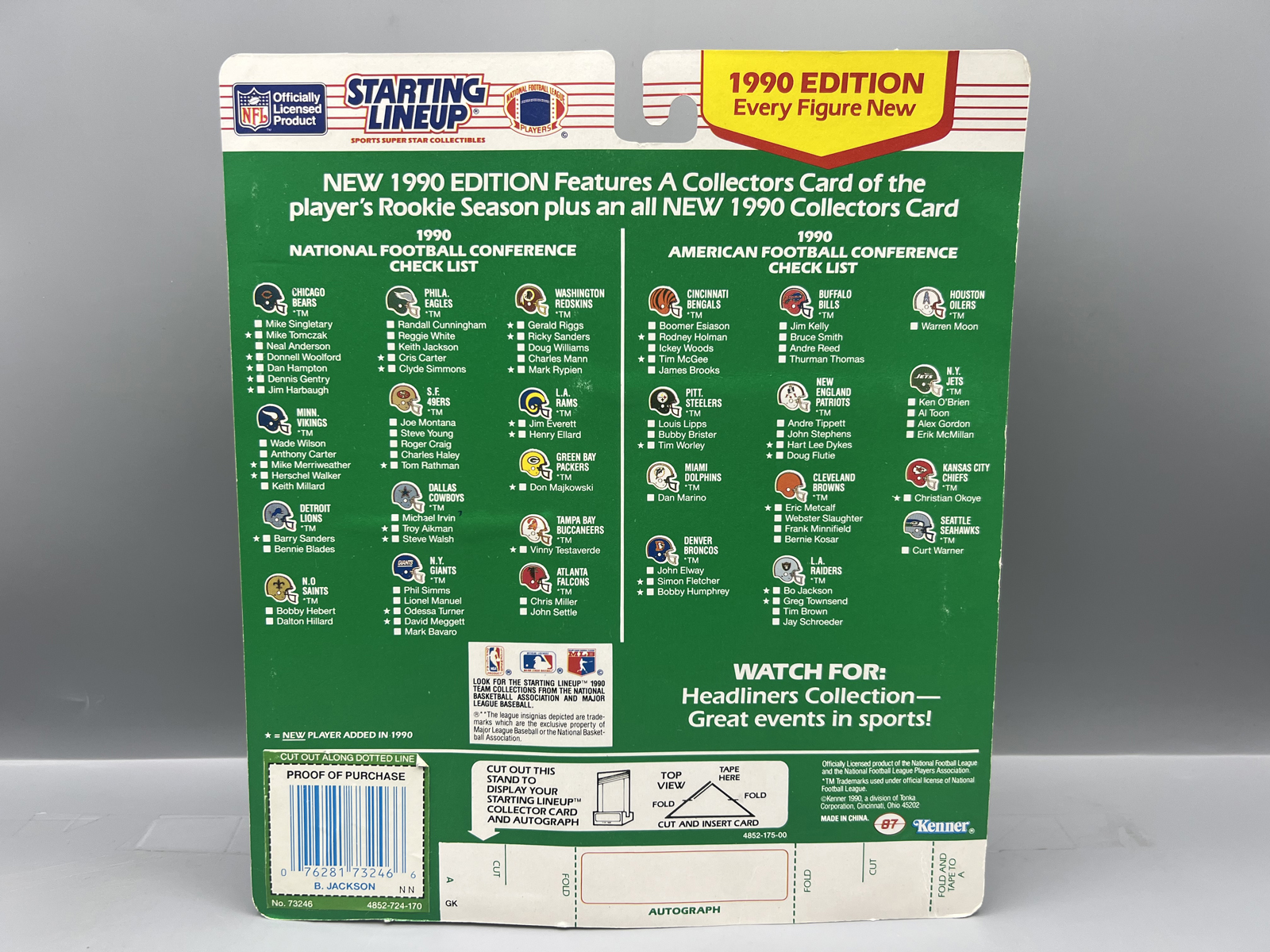1990 Kenner Starting Lineup Bo Jackson Figure