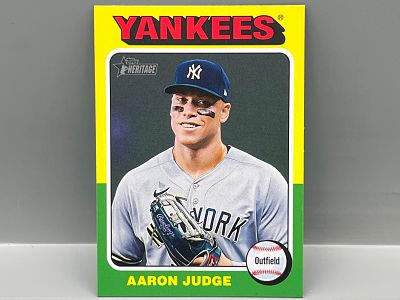 2024 Topps Heritage Aaron Judge Missing Facsimile Signature Variation SSP #112 - Tough card!