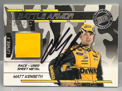 2009 Press Pass Racing Matt Kenseth Battle Armor Race Used Sheet Metal #/220 W/ In Person Auto 