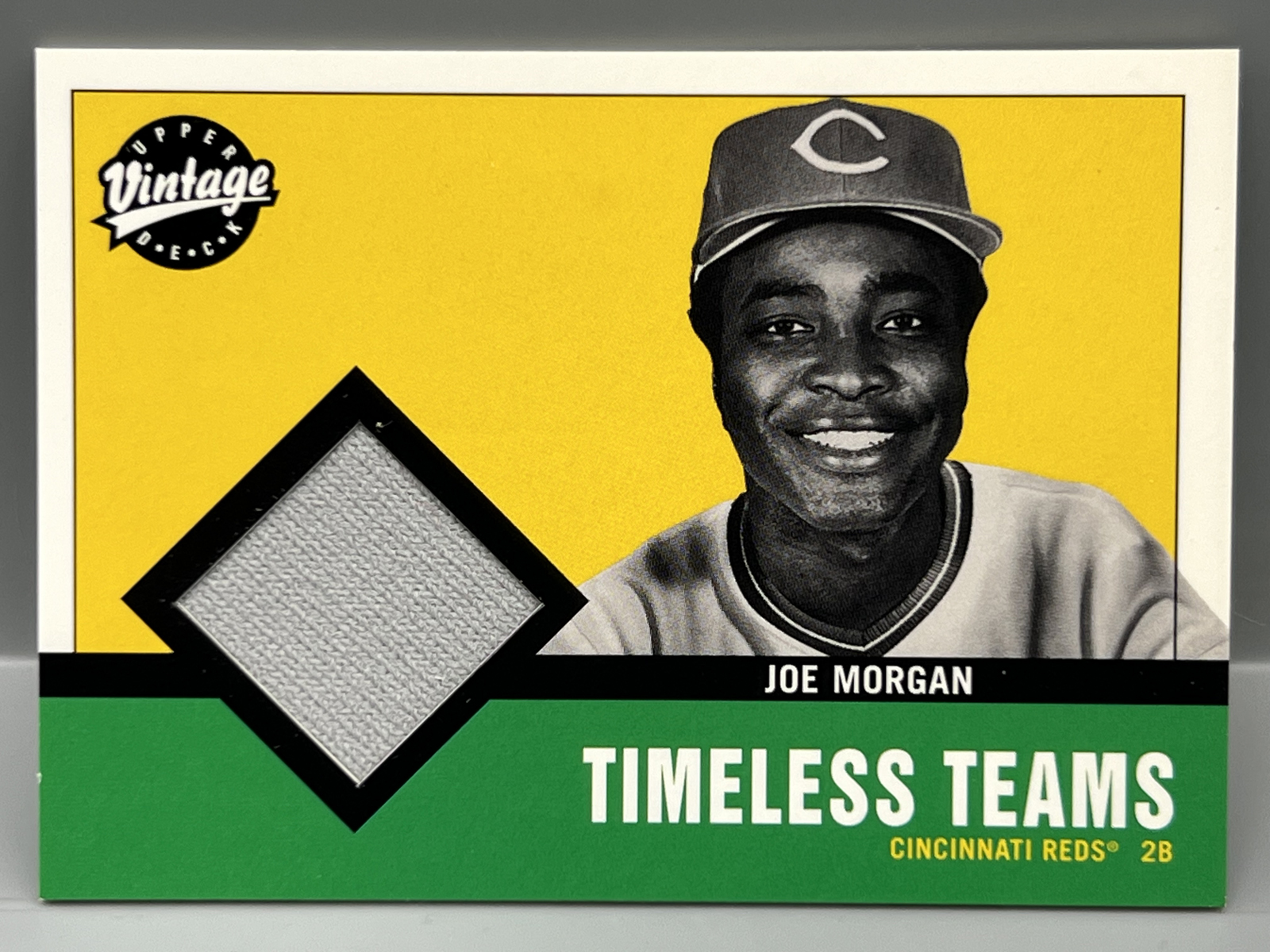 2001 Upper Deck Vintage Joe Morgan Timeless Teams Game Used Jersey Relic