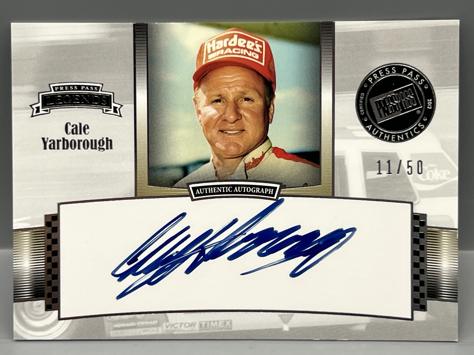 2012 Press Pass Racing Cale Yarborough On Card Legends Auto #/50
