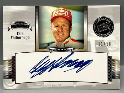 2012 Press Pass Racing Cale Yarborough On Card Legends Auto #/50