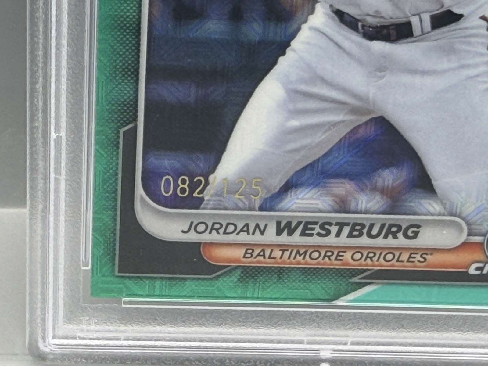 2024 Bowman Chrome Jordan Westburg #42 Mojo Aqua Refractor RC #082/125 PSA Gem Mint 10