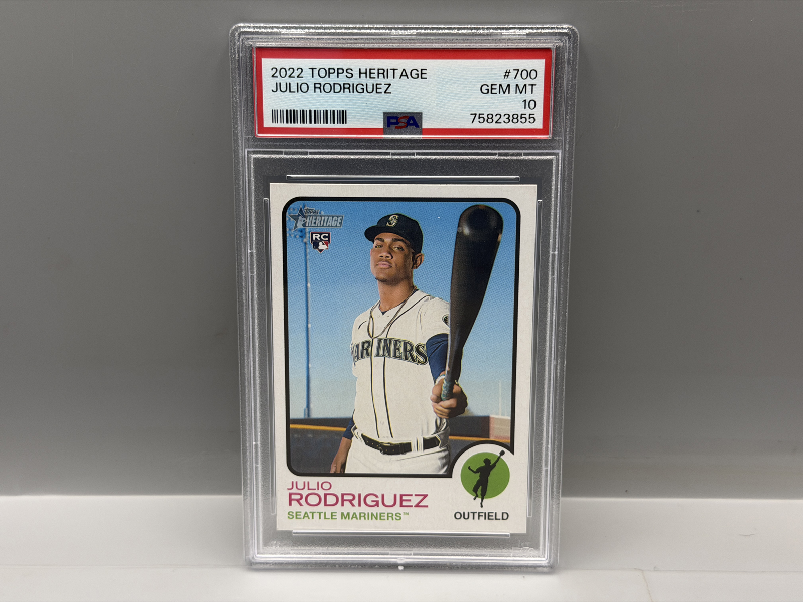 2022 Topps Heritage High Julio Rodriguez RC #700 PSA Gem Mint 10