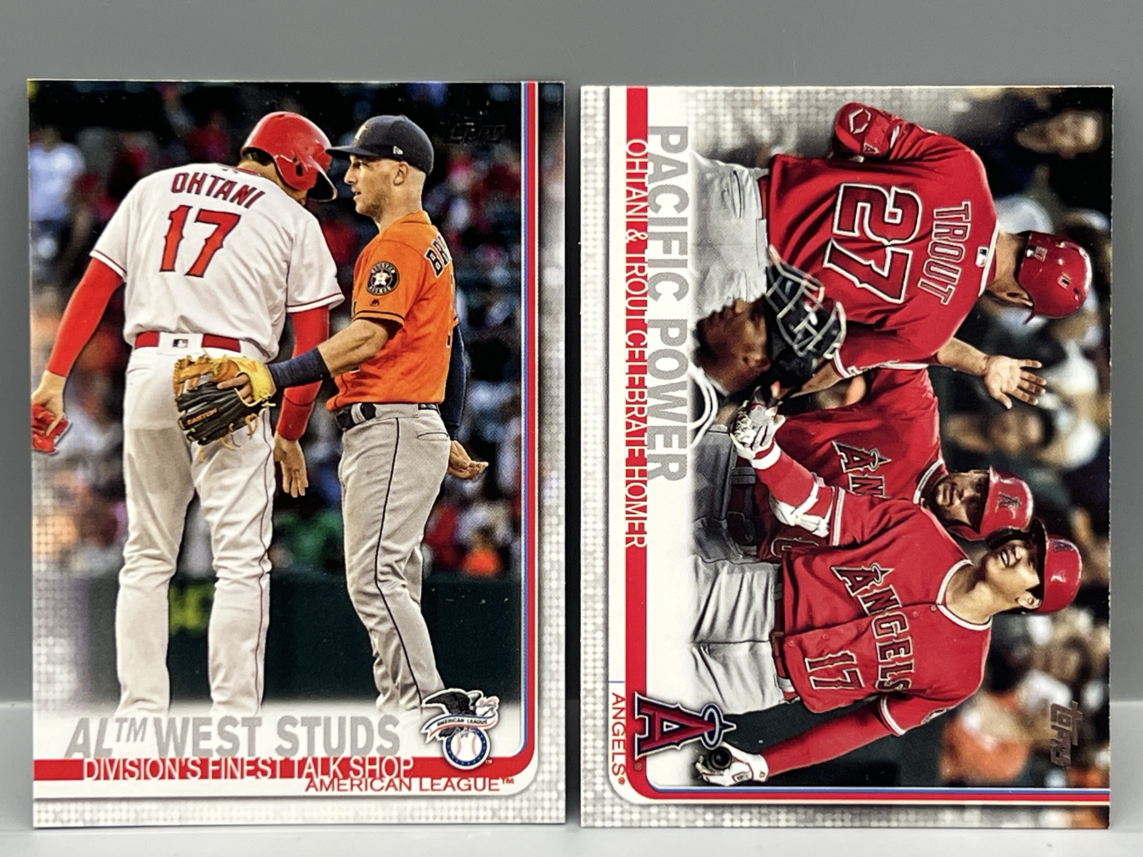 2019 Topps Series One Shohei Ohtani 2nd Year #266 & 2019 Topps Update Shohei Ohtani 2nd Year #US189