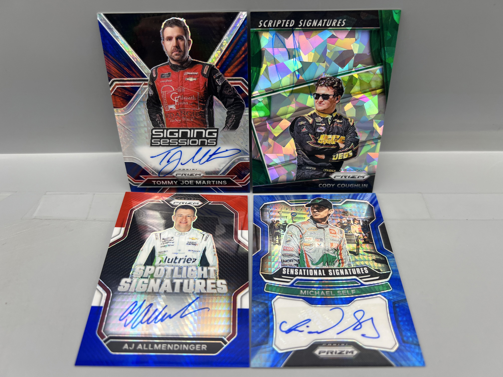 (4) Nascar Racing Pack Pulled Serial Numbered Auto Cards - AJ Allmendinger #/35