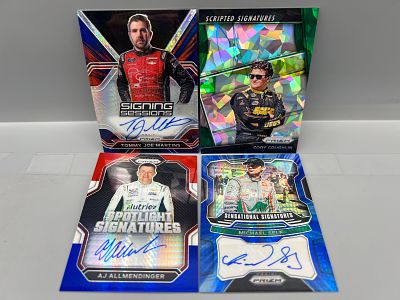 (4) Nascar Racing Pack Pulled Serial Numbered Auto Cards - AJ Allmendinger #/35