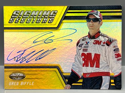 2018 Panini Certified Racing Greg Biffle Gold Signing Sessions Auto #01/25