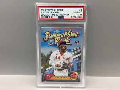 2024 Topps Chrome Elly De La Cruz Summertime in the Park Insert RC #4 PSA Gem Mint 10