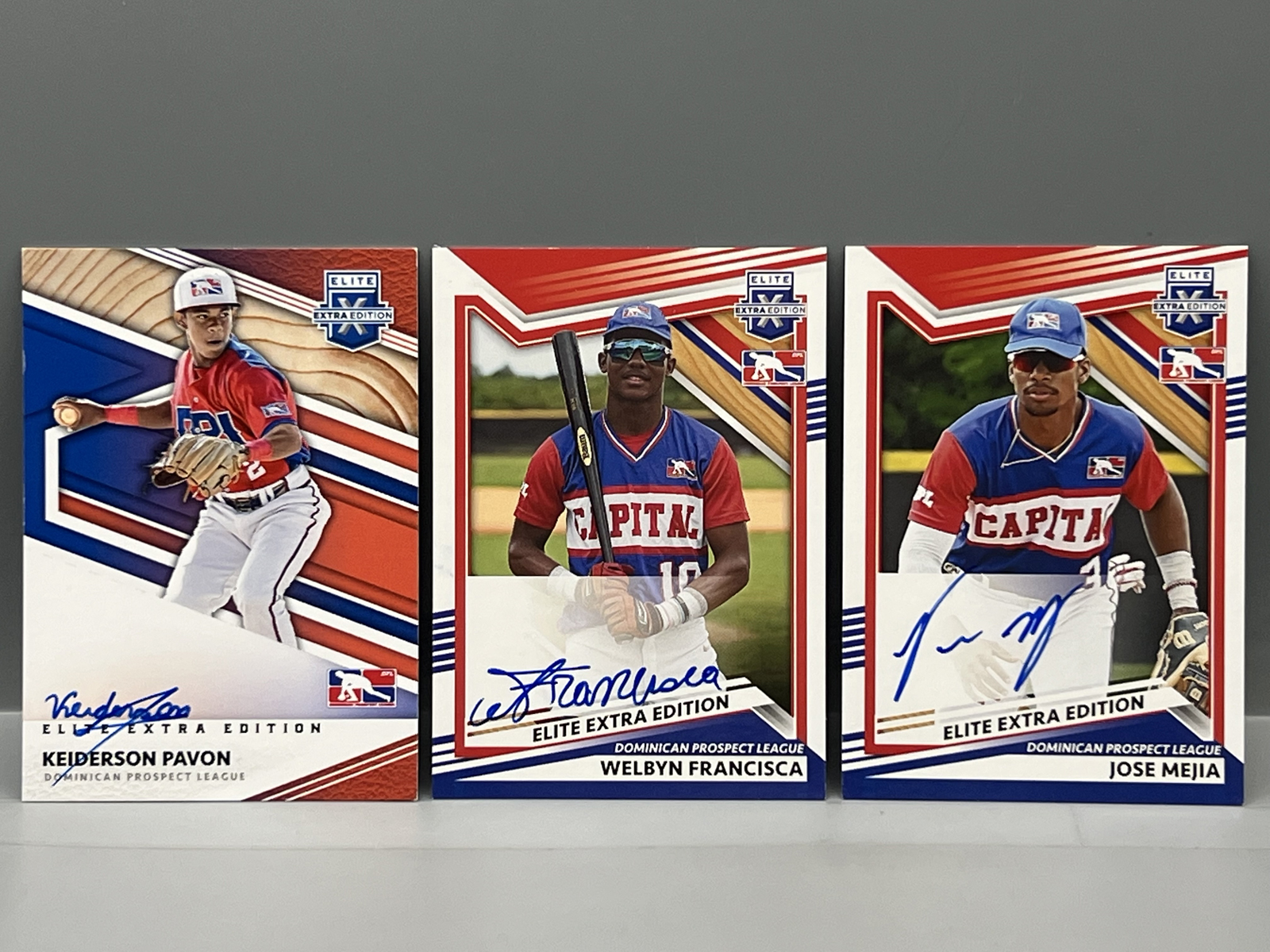 (3) Assorted Pack Pulled Baseball Prospect/RC Star Autos - Anderson Pavon, Welbyn Francisca, & Jose Mejia
