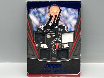 2017 Panini Torque Racing Kevin Harvick Race Used Quad Patch #/49 W/ In Person Auto - No COA