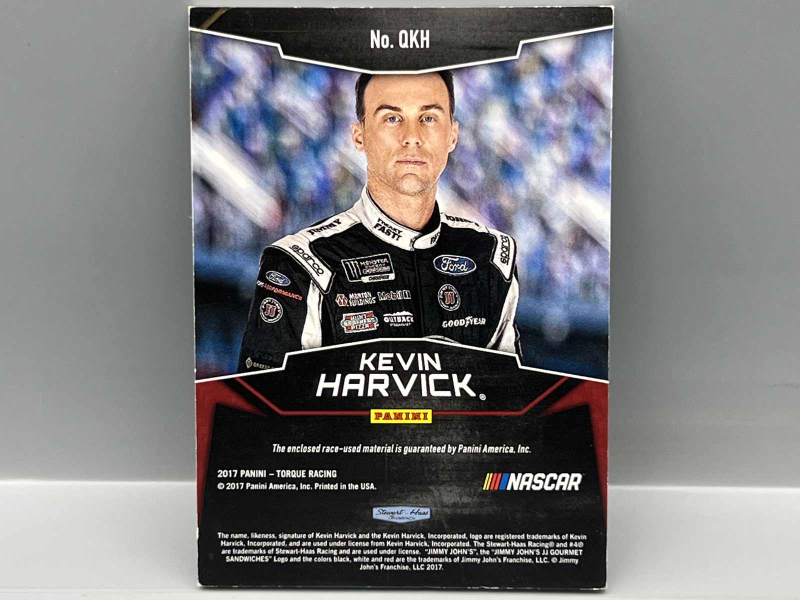 2017 Panini Torque Racing Kevin Harvick Race Used Quad Patch #/49 W/ In Person Auto - No COA