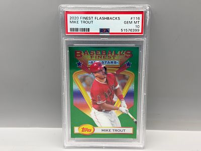 2020 Topps Finest Flashbacks Mike Trout #116 PSA Gem Mint 10