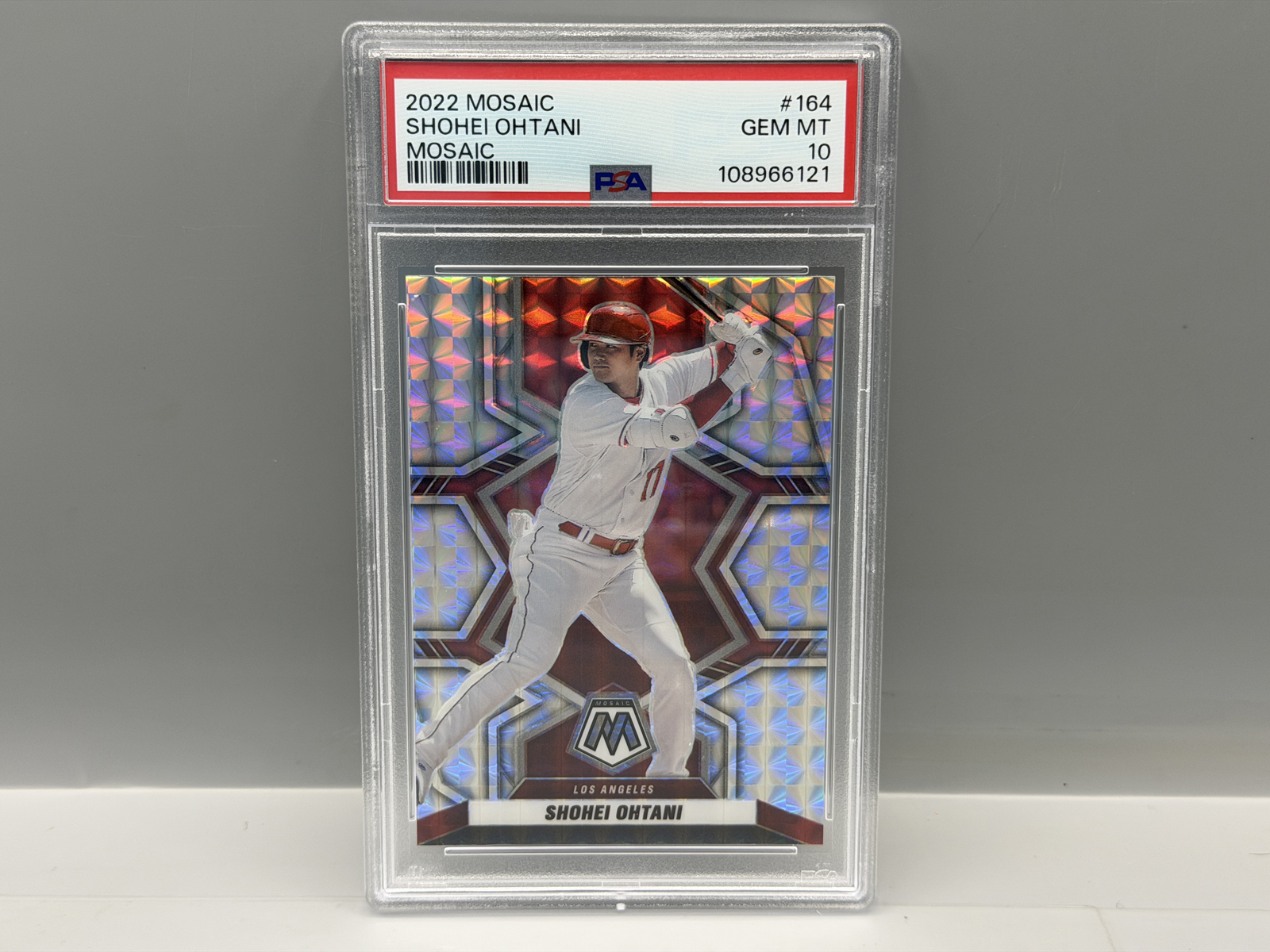 2022 Panini Mosaic Shohei Ohtani Prizm Refractor #164 PSA Gem Mint 10