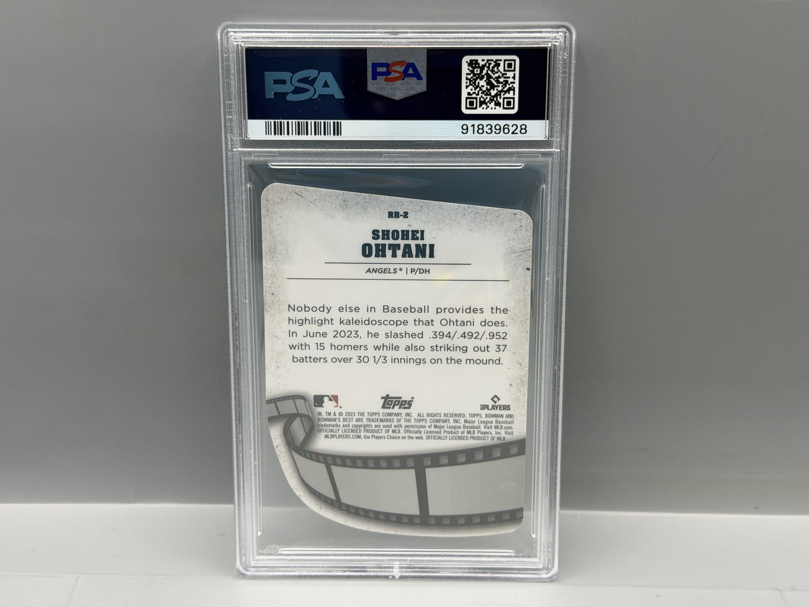 2023 Bowman's Best Shohei Ohtani Reel to Reel Die Cut Insert #RR2 PSA Gem Mint 10