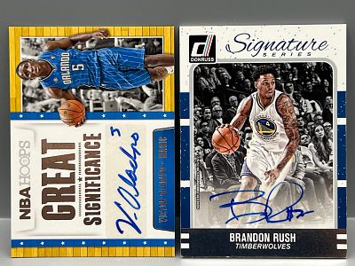 2014-15 Panini Hoops Victor Oladipo Great Signatures Auto #49 & 2016-17 Panini Donruss Brandon 