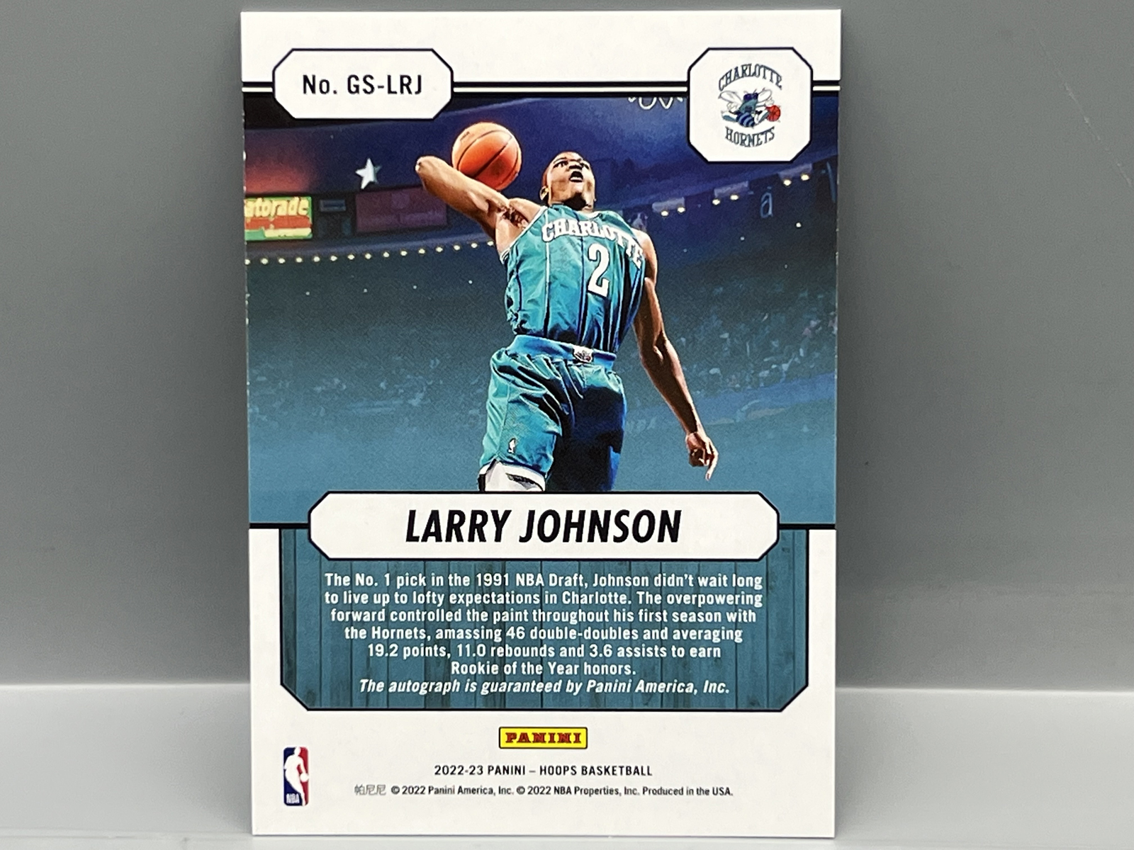 2022-23 Panini Hoops Larry Johnson Great Significance Auto #GS-LRG