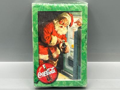 Vintage 1990s Coca Cola Santa Claus Christmas Sealed Playing Card Deck