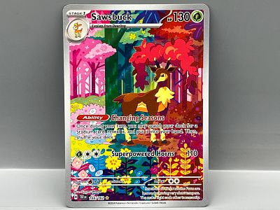 2024 Pokemon Temporal Forces Sawsbuck Illustration Rare #166/162