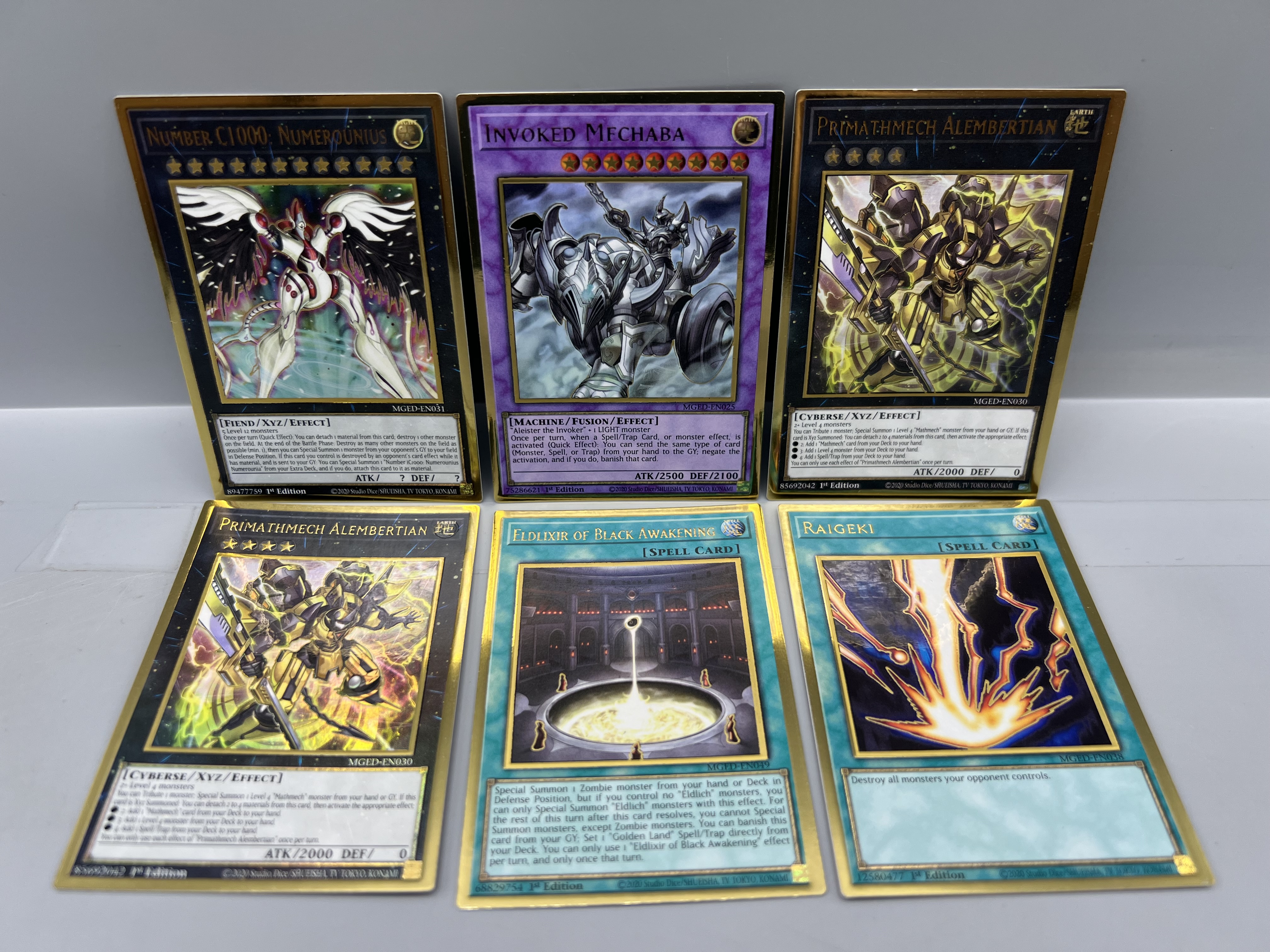 (6) 2020 Yu-Gi-Oh 1st Edition Trading Cards