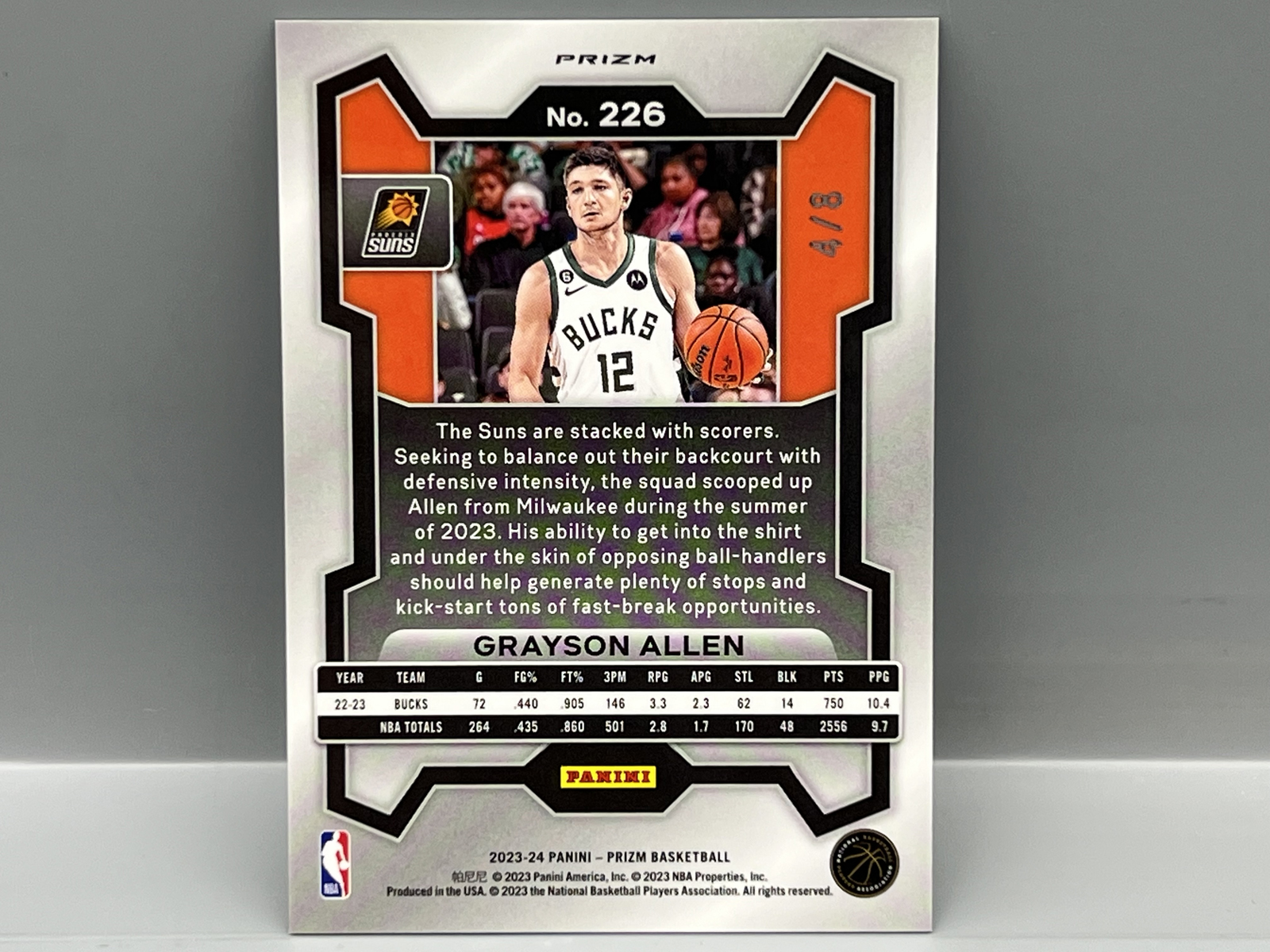 2023-24 Panini Prizm Grayson Allen Green Choice #4/8
