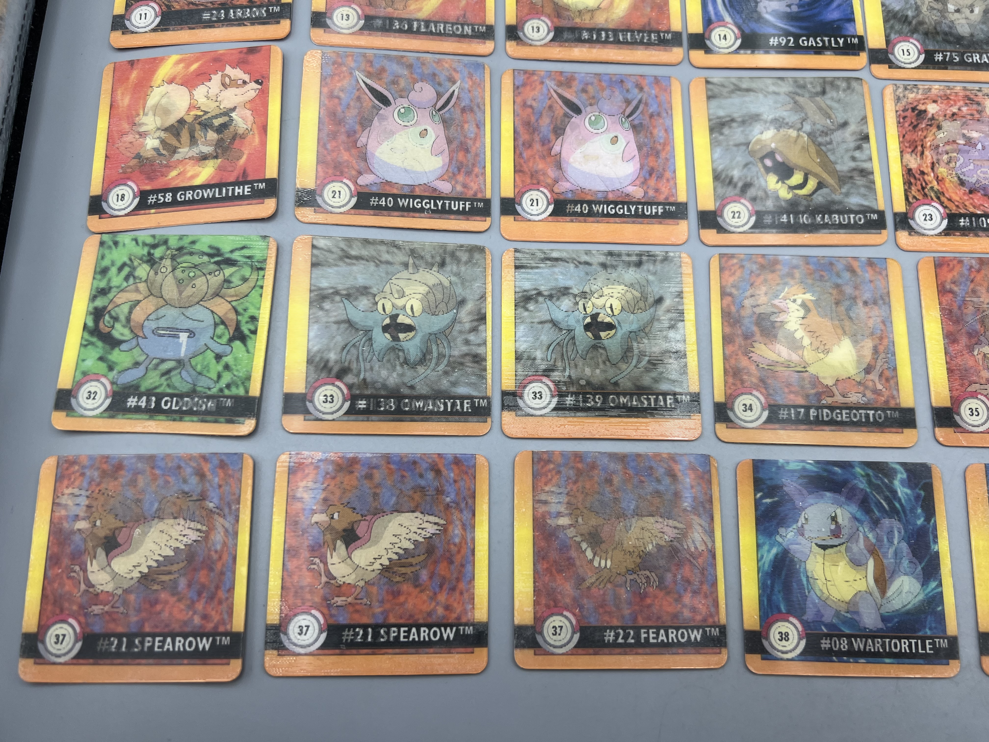 (39) 1999 Pokemon Action Flipz Premier Edition Cards - Varying Conditions