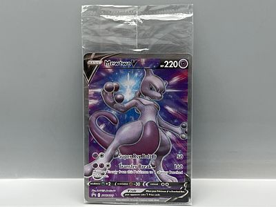 2022 Pokemon SWSH Pokemon Go ETB Promo Mewtwo V Full Art #229 - Sealed In Packaging