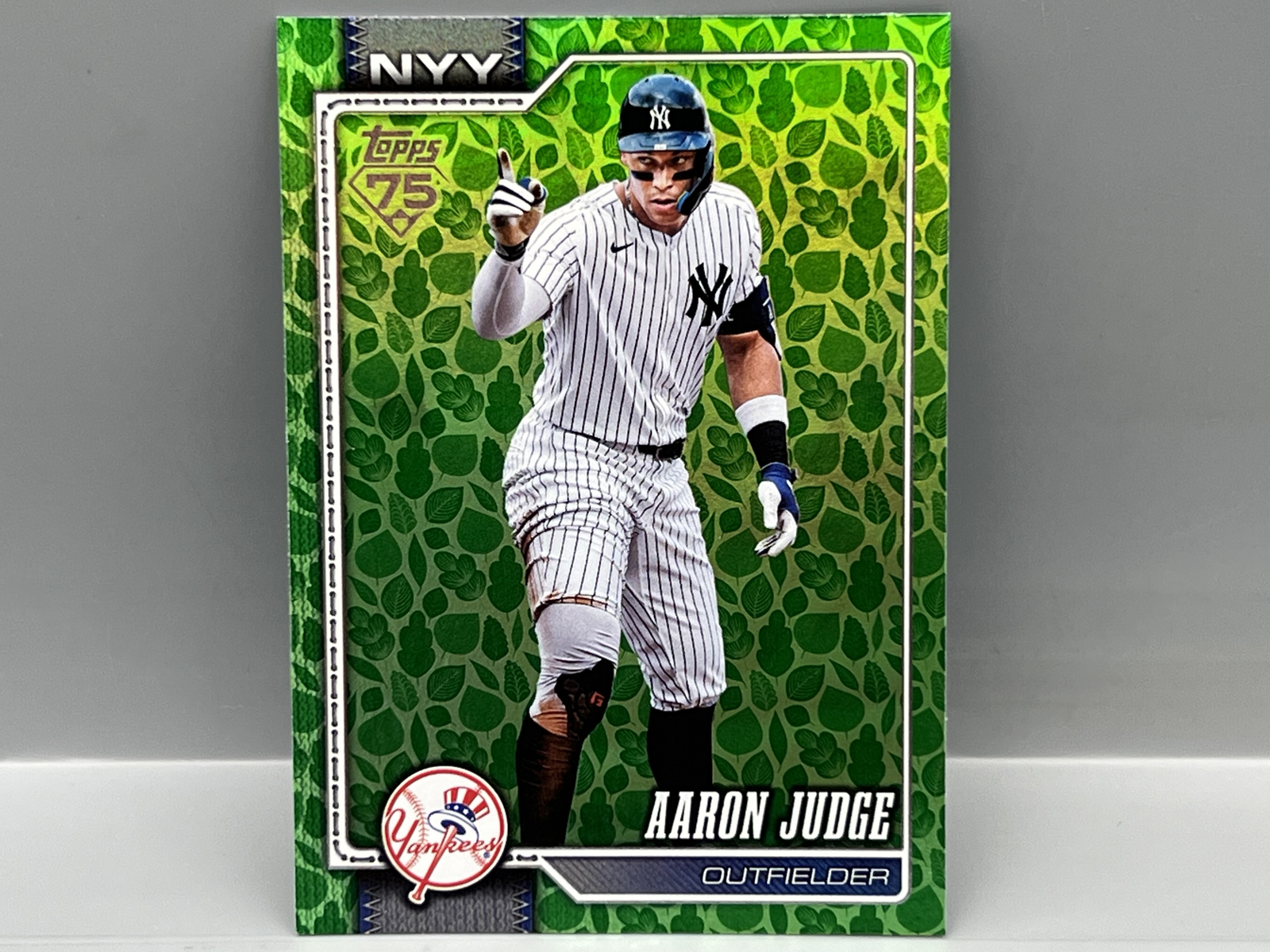 2026 Topps Series One Aaron Judge Easter Green Leaf Foil #1