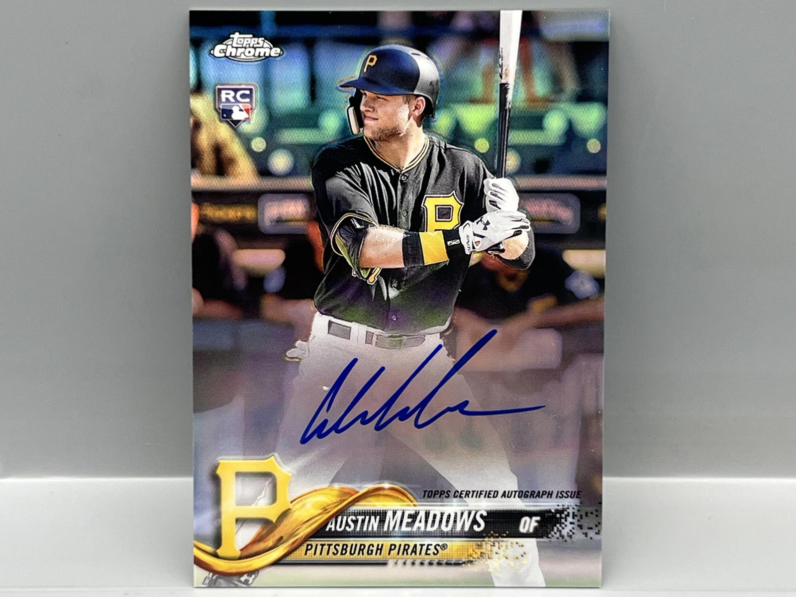 2018 Topps Chrome Austin Meadows On Card RC Refractor Auto #/499