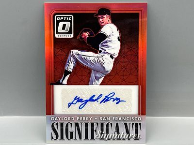 2016 Panini Donruss Optic Gaylord Perry Significant Signatures Red Auto #/25