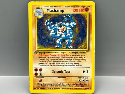 1999 Pokemon Machamp 1st Edition Holo #8/102